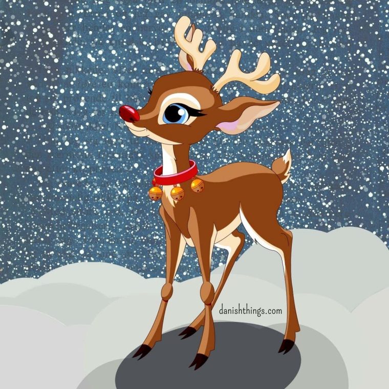 Print en juleplakat med Rudolf. Julepynt - nemt, hurtigt og gratis til eget brug. Sæt plakaten med det lille rensdyr Rudolf i ramme, så har du julestemning med det samme. Du kan også lave dine egne julecollager som fordybelse helt alene, eller som juleklip sammen med familie og venner. Find inspiration til din jul, gratis print og opskrifter på danishthings.com © Christel Parby #DanishThings #jul #inspiration #gratis #print #pynt #plakat #Rudolf #rensdyr #juleplakat #dekoration #julepynt