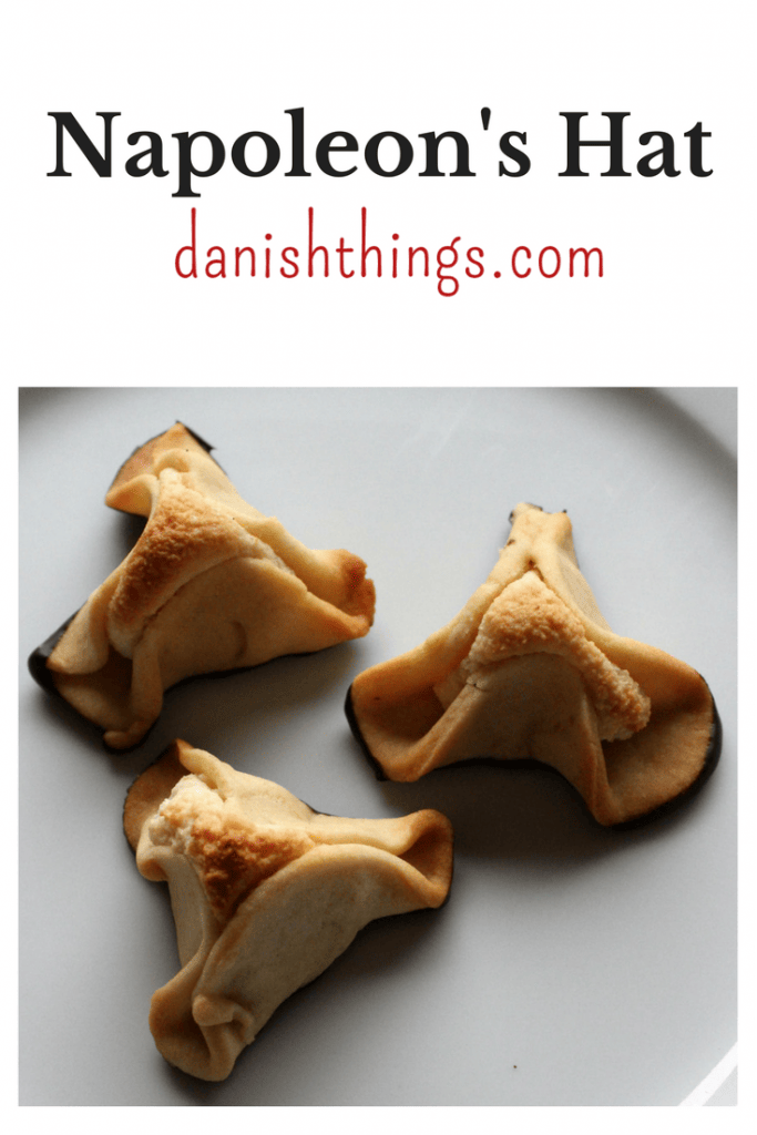 Napoleon's hat - a classic Danish shortbread cake shaped like a triangular hat filled with marzipan - find the recipe at danishthings.com © Christel Danish Things