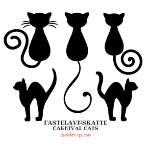 Carnival cats for decoration and as a template - find free decorations, templates, masks, recipes and inspiration on danishthings.com