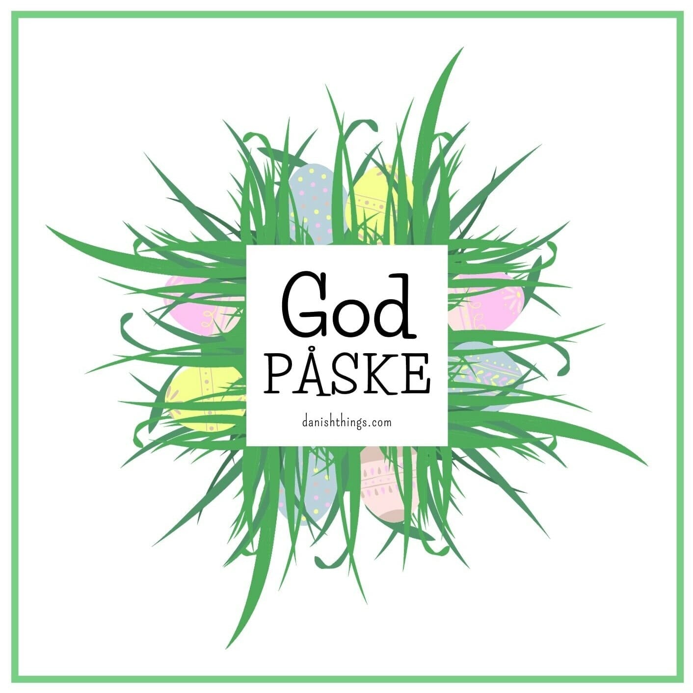 God påske - gratis påskekort med æg - Danish Things
