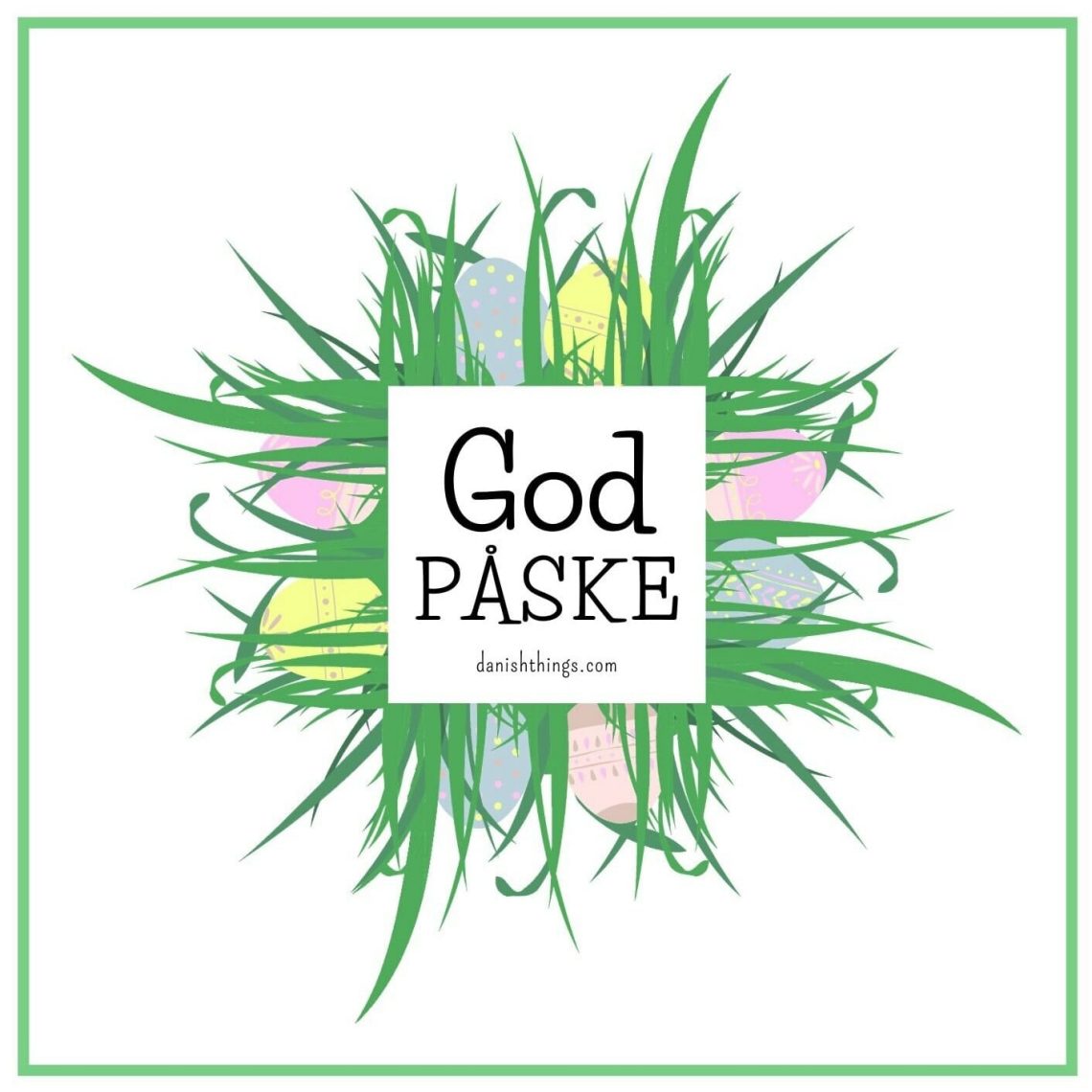 God påske - gratis påskekort med æg - Danish Things