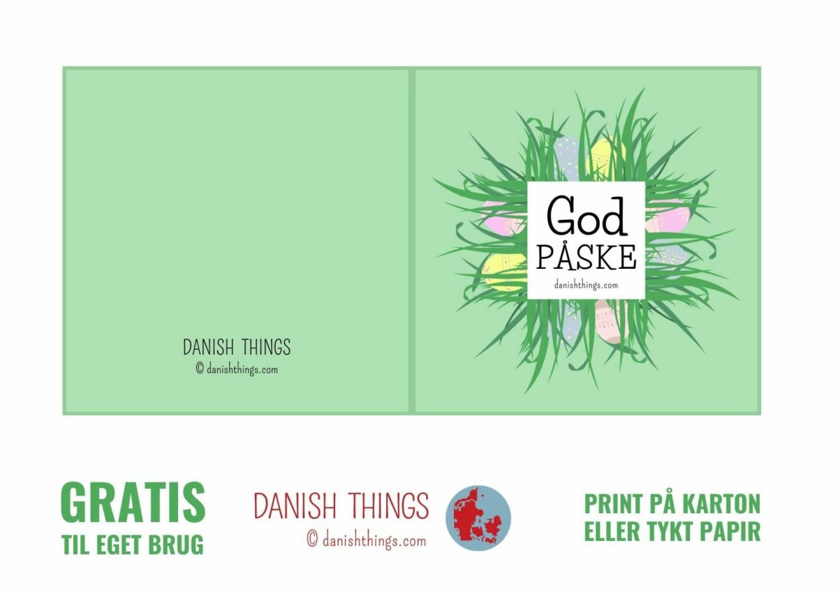 God påske - gratis påskekort med æg - Danish Things