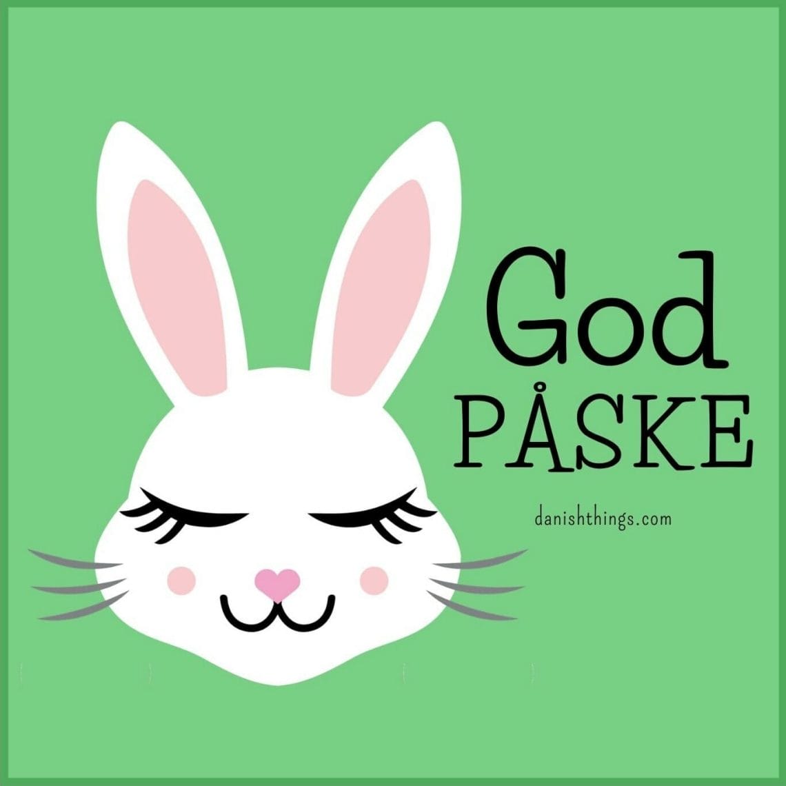 Påskehare kort - gratis påskekort - Danish Things