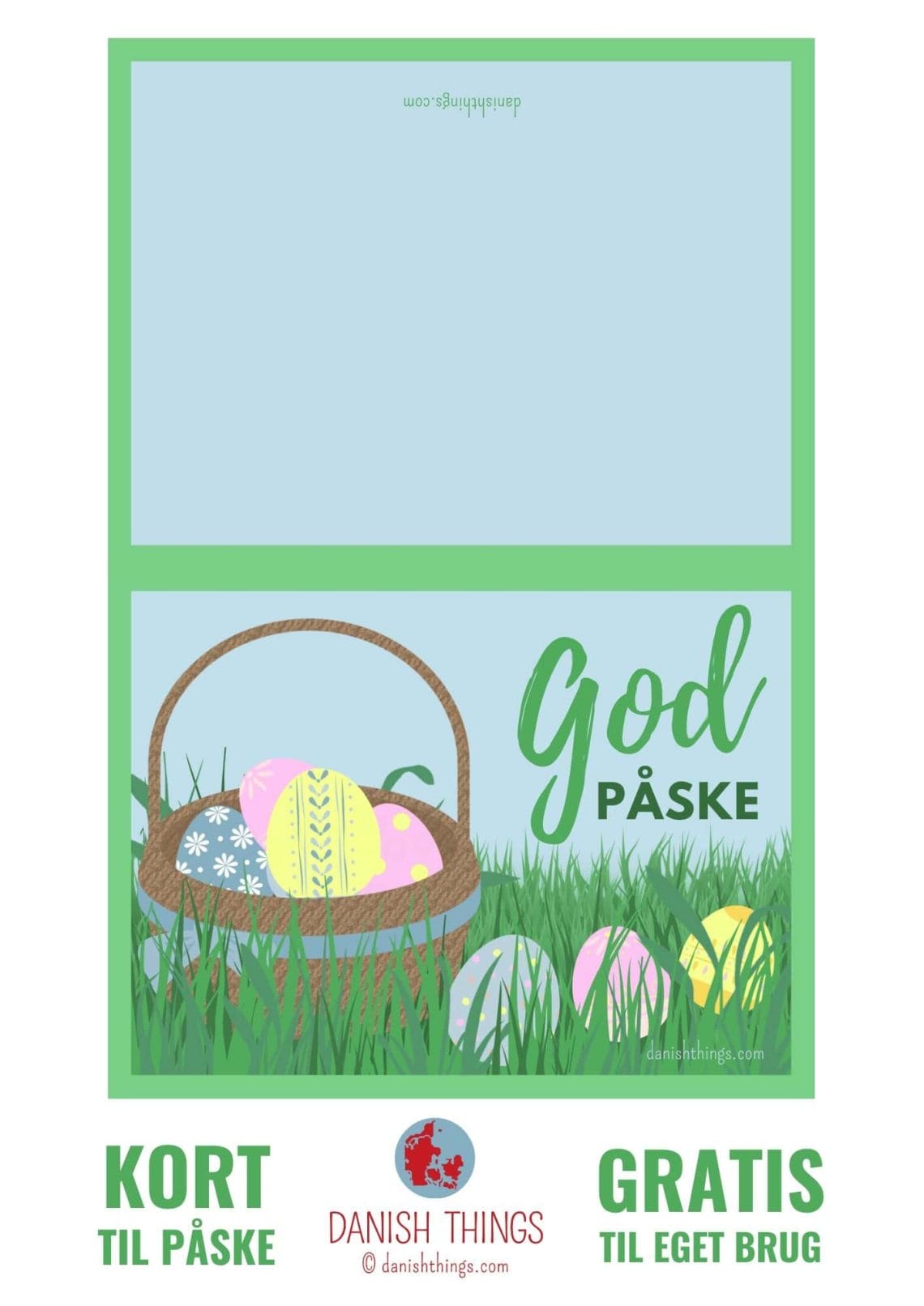 Påskekort og påsketoppe - dekoration til væg, mail eller slikposen ...