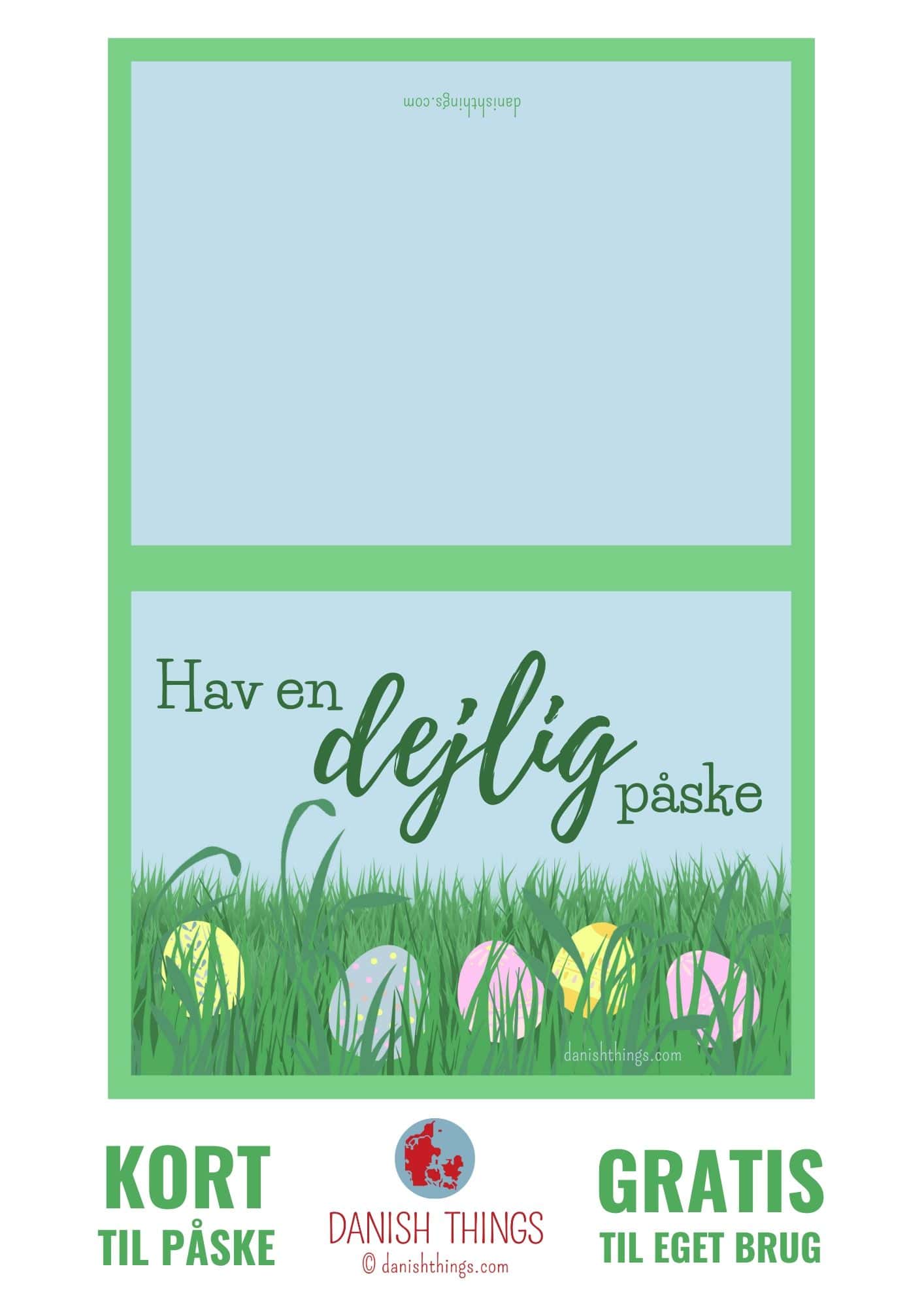 Påskekort og påsketoppe - dekoration til væg, mail eller slikposen ...