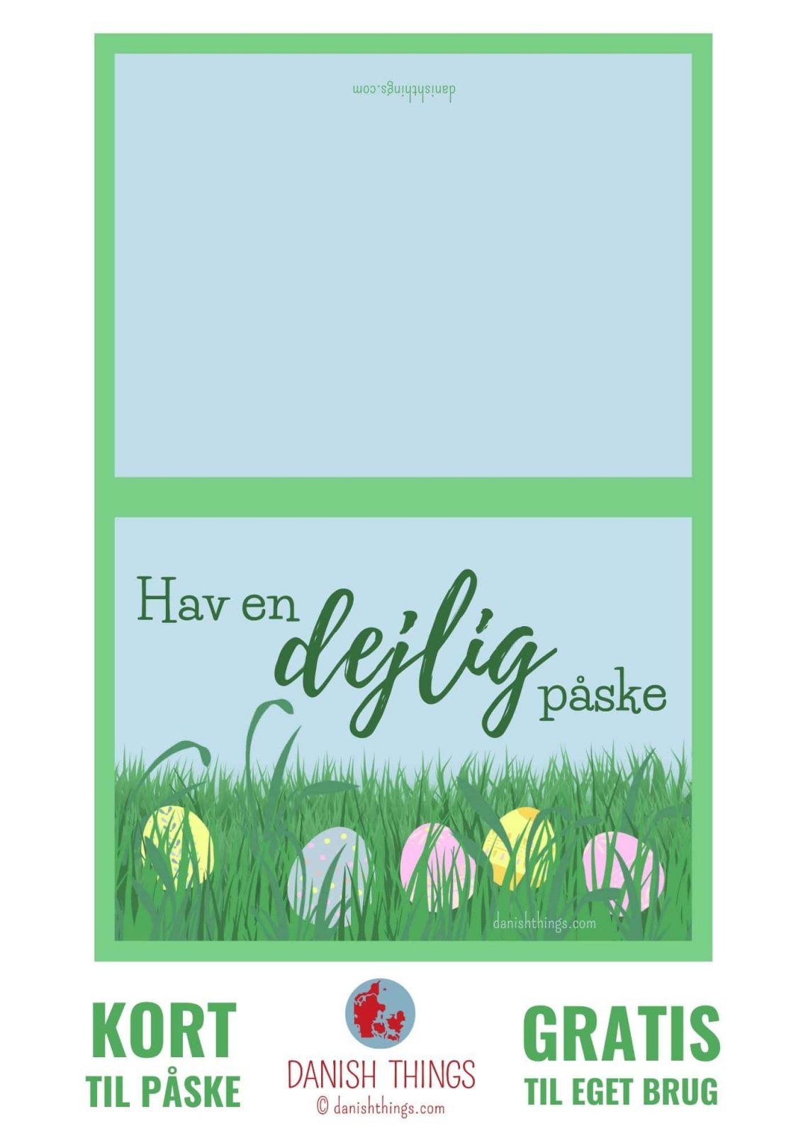 Påskekort og påsketoppe - dekoration til væg, mail eller slikposen ...